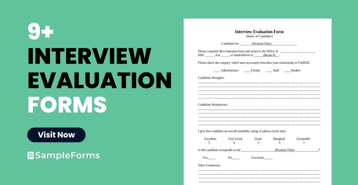 interview evaluations form
