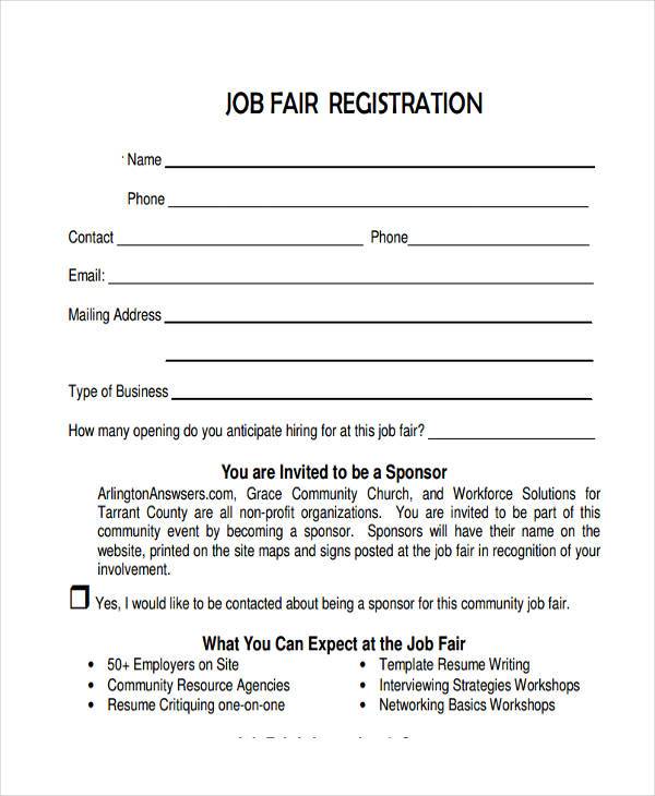 Free 11 Job Registration Forms In Pdf Excel Ms Word