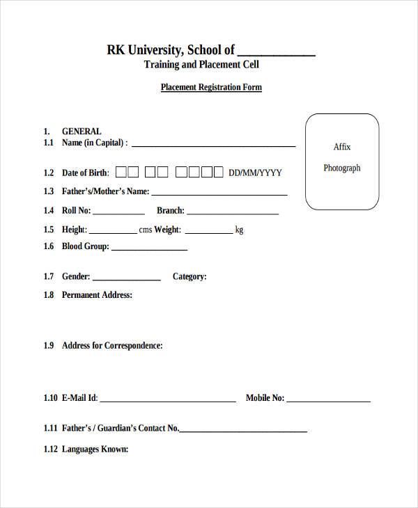 Free 11+ Job Registration Forms In Pdf 