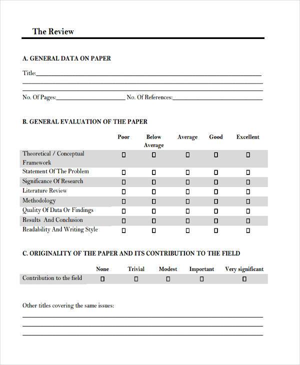 journal paper review form