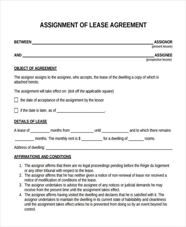 Credit Assignment Agreement Template