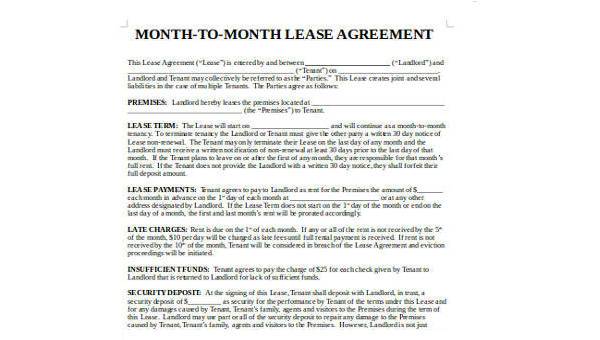 lease form samples