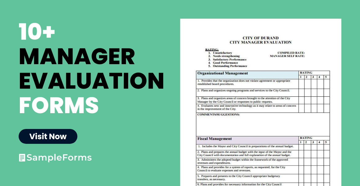 manager evaluation form