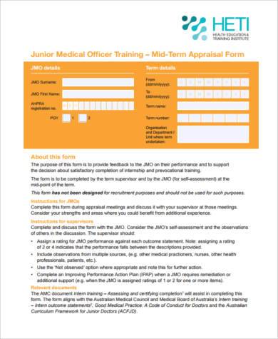 medical appraisal form in pdf