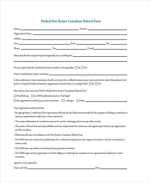 FREE 10 Sample Peer Review Forms In PDF MS Word Excel
