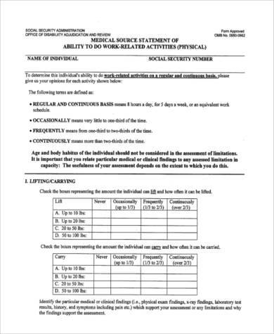 medical statement form in pdf