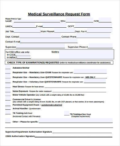 FREE 9+ Sample Health Surveillance Forms in MS Word | PDF