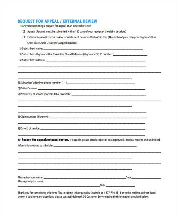member external review form 