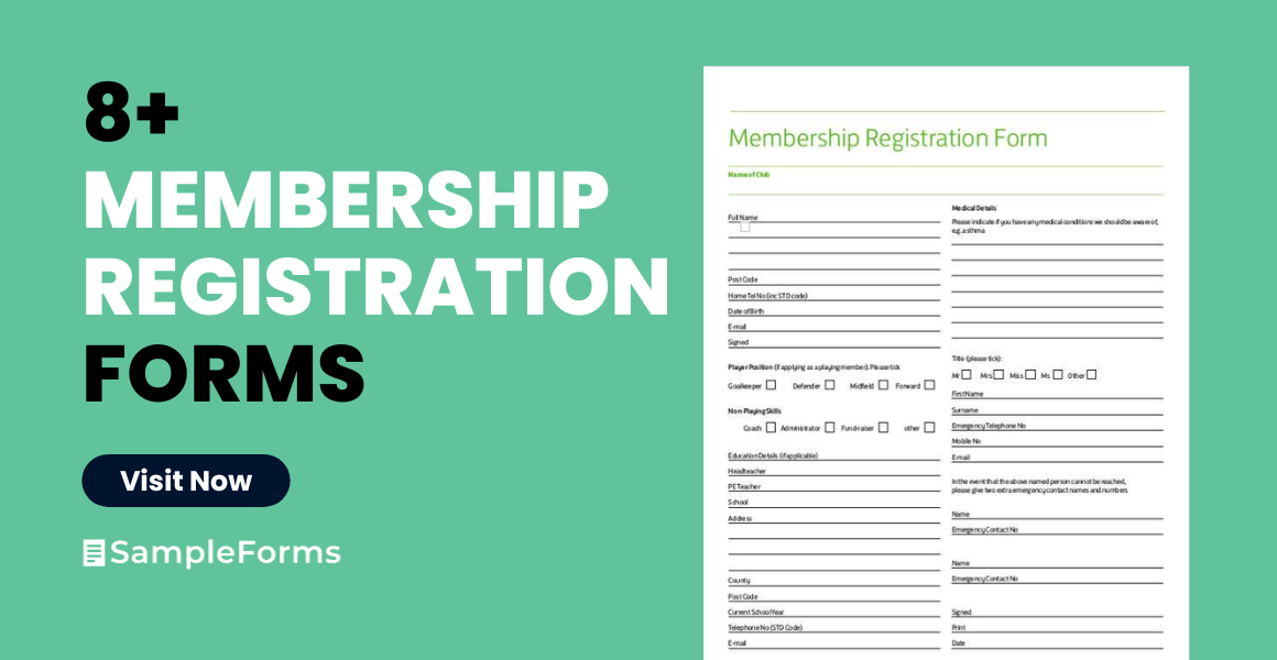 membership registration forms