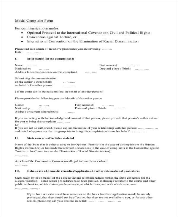 model complaint form in pdf1