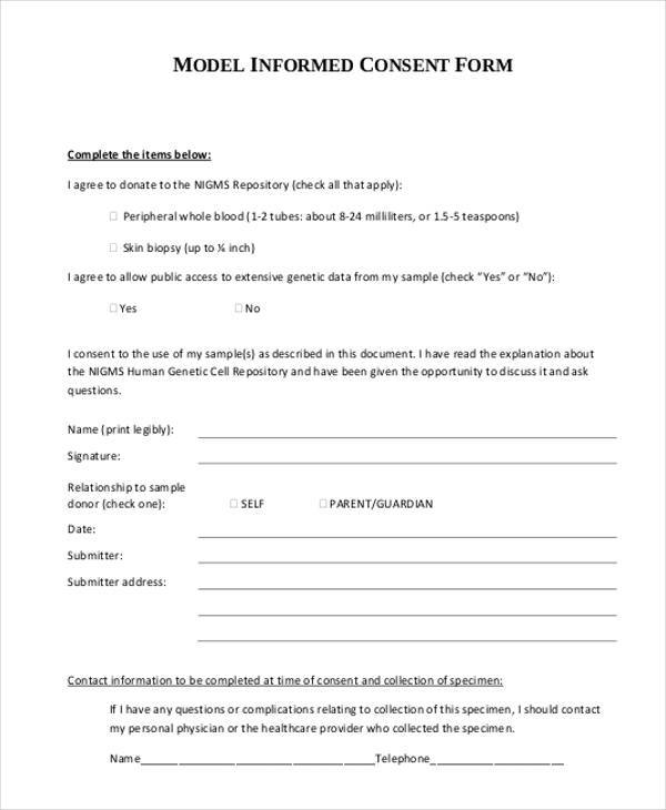 FREE 8+ Sample Model Consent Forms in PDF MS Word