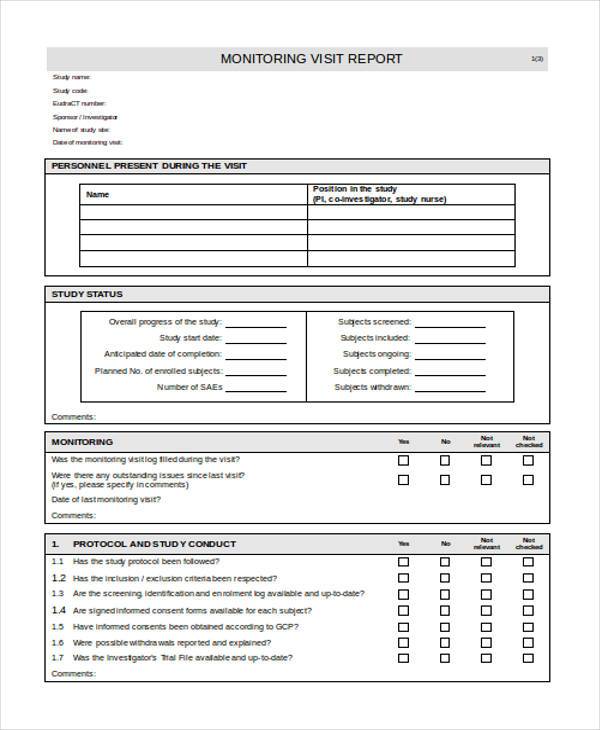 COMPLIANCE MONITORING TEMPLATE