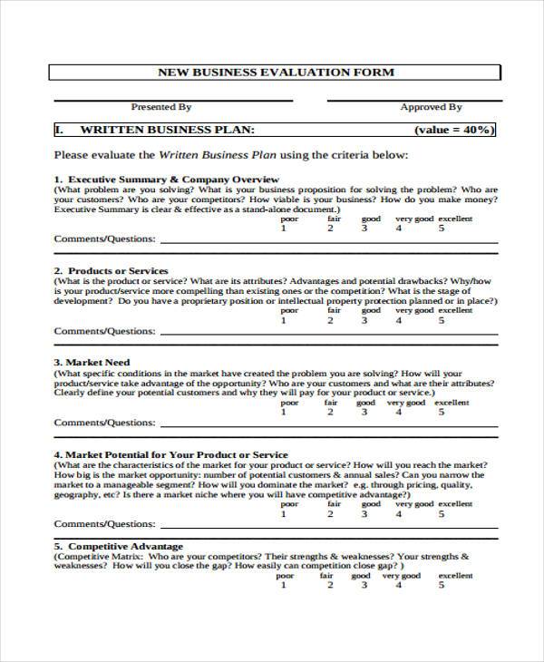 new business evaluation form1