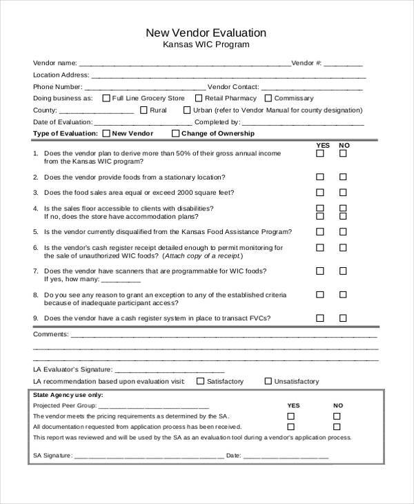 new vendor evaluation form1