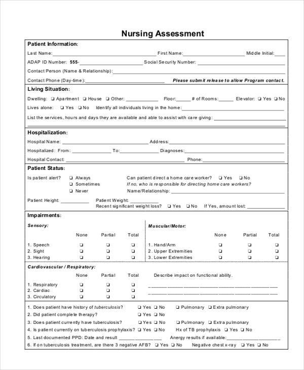 nursing patient assessment form1