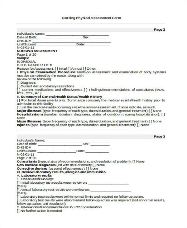 nursing physical assessment form2