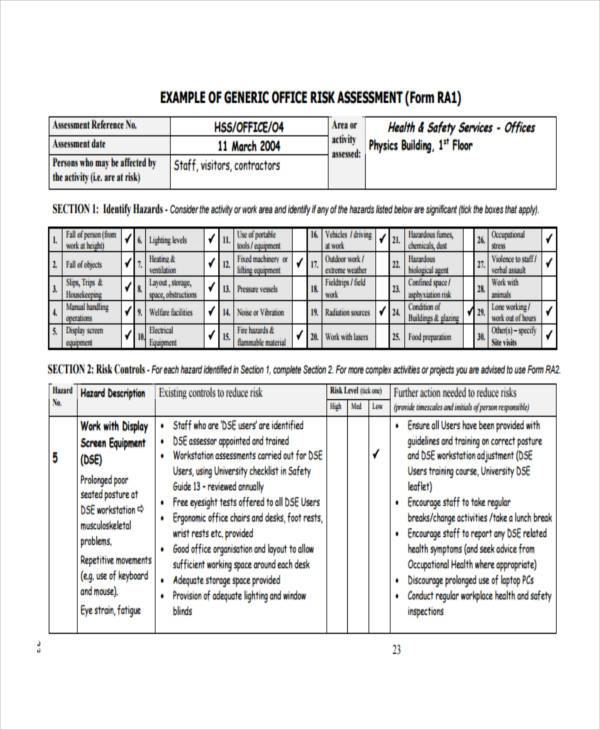 FREE 9+ Fire Risk Assessment Forms in PDF | Excel