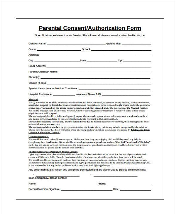FREE 42+ Consent Forms in PDF MS Word Excel