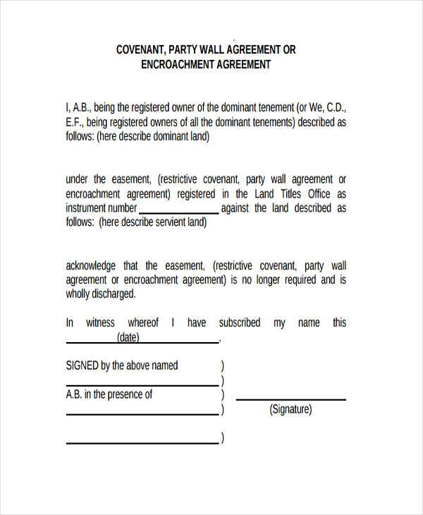 party wall agreement standard form1