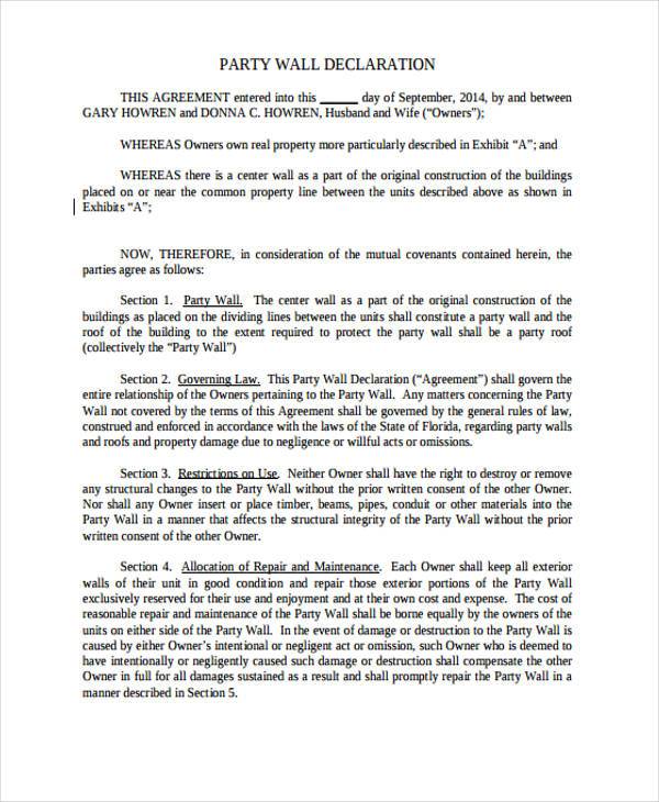 free-8-party-wall-agreement-form-samples-in-pdf-ms-word