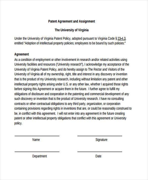 sample assignment clause