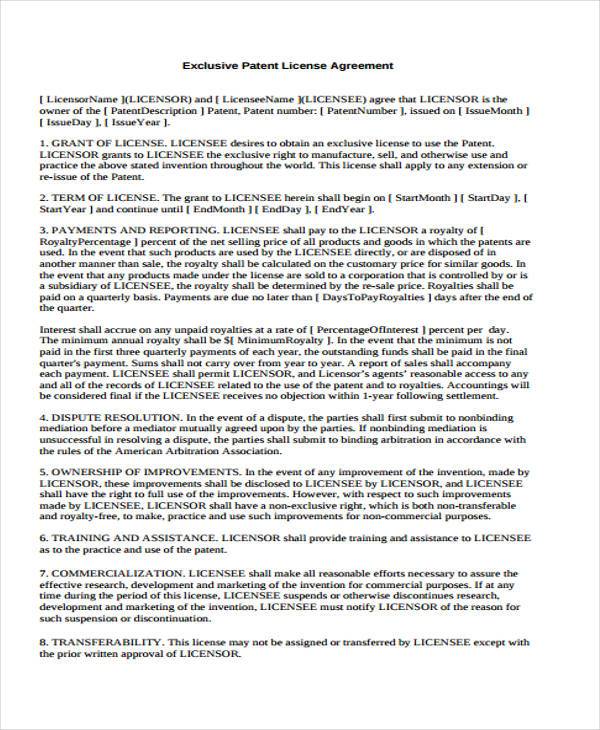 FREE 10+ License Agreement Forms in PDF | MS Word