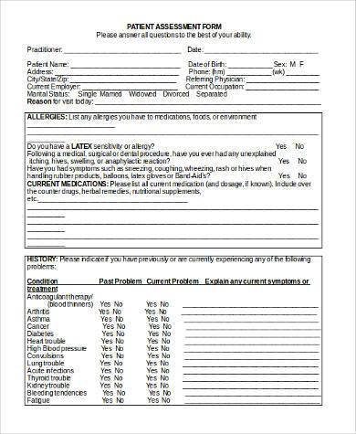 FREE 10+ Patient Assessment Forms in PDF | Ms Word | Excel