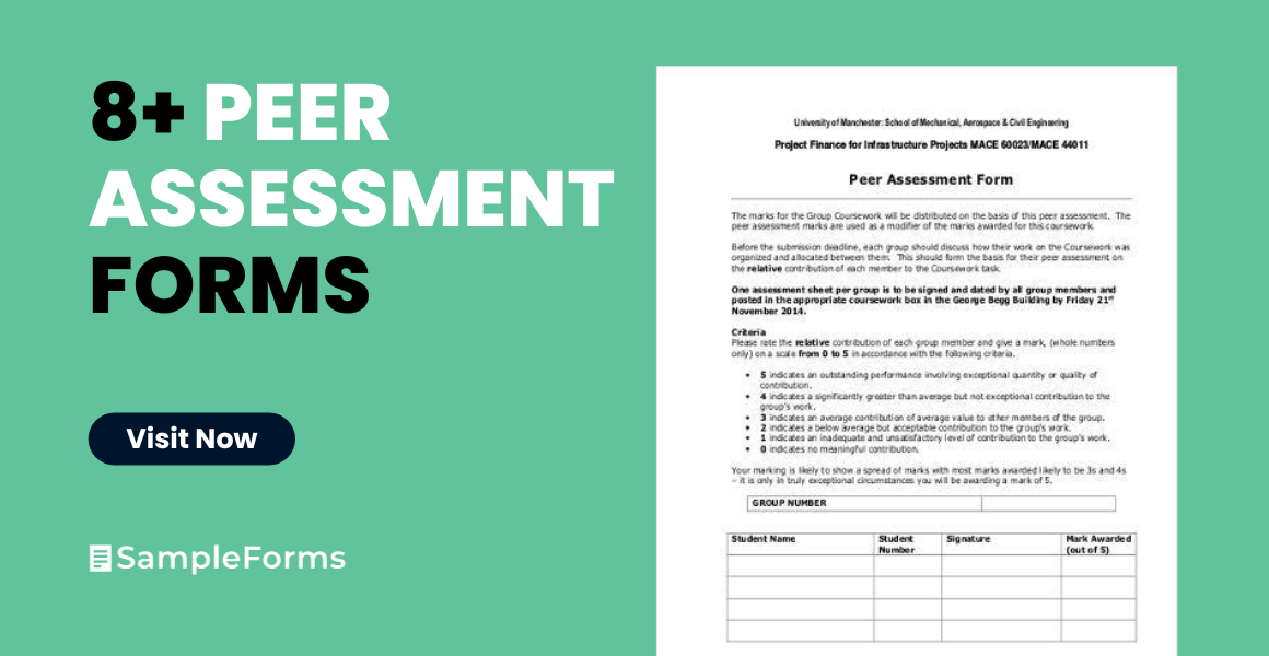 peer assessment form