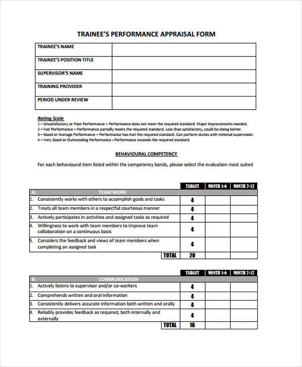 performance appraisal feedback form1
