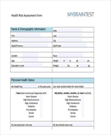 FREE 7+ Sample Personal Assessment Forms in PDF | MS Word