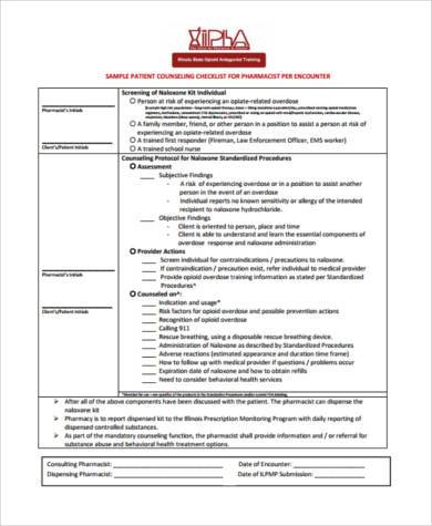 pharmacy patient counseling form