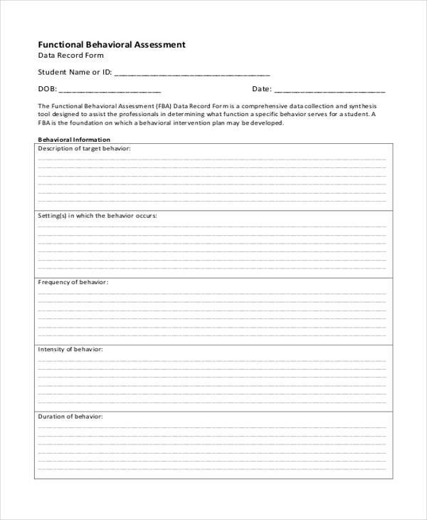 FREE 33+ Sample Free Assessment Forms in MS Word | PDF | Excel