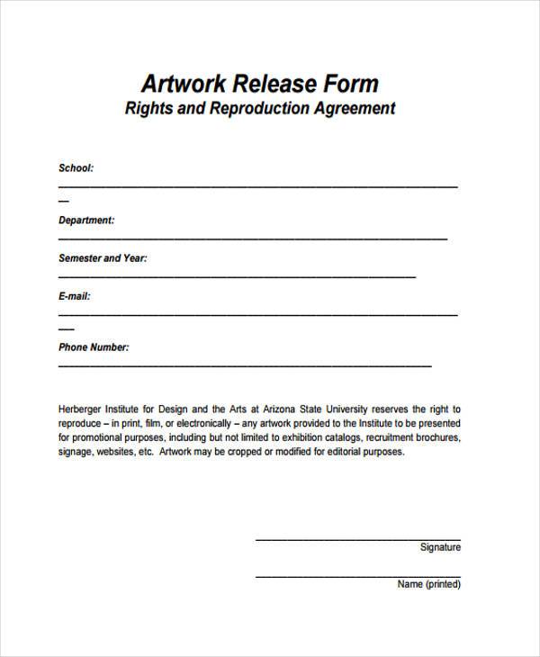 Printable Release Forms