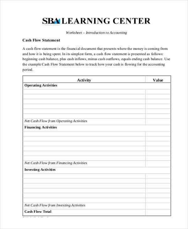 printable blank accounting worksheet form