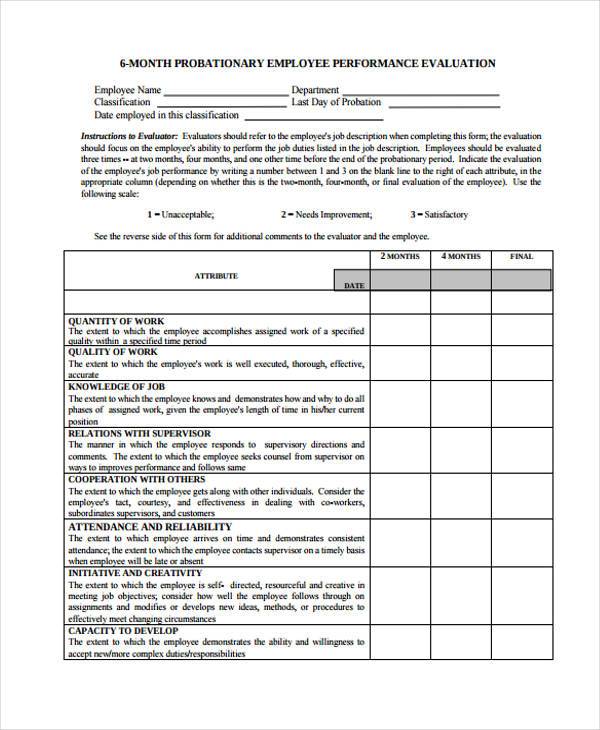 FREE 10+ Performance Evaluation Forms in PDF | MS Word | Excel