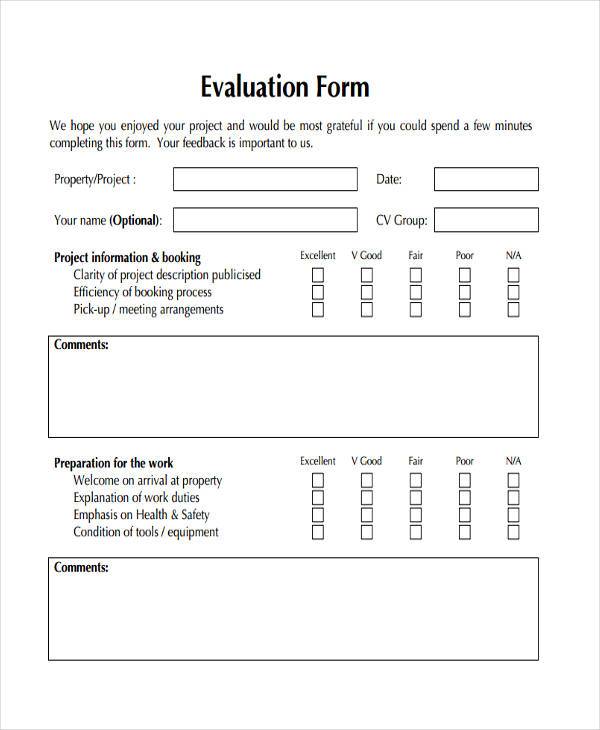FREE 8+ Property Evaluation Forms in PDF MS Word