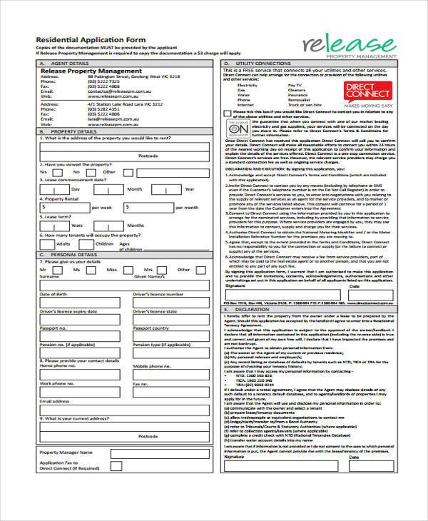 property management release form