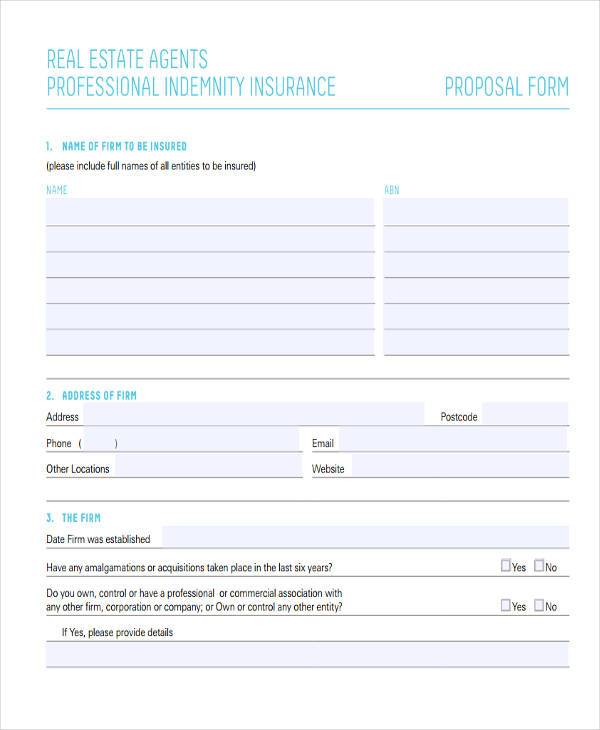 FREE 8+ Real Estate Proposal Forms in PDF MS Word