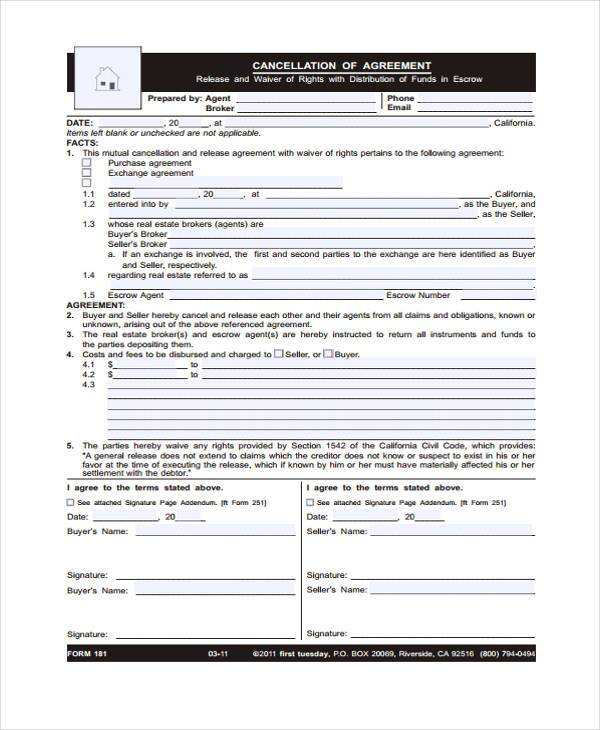 Mutual Rescission And Release Agreement Template HQ Printable Documents