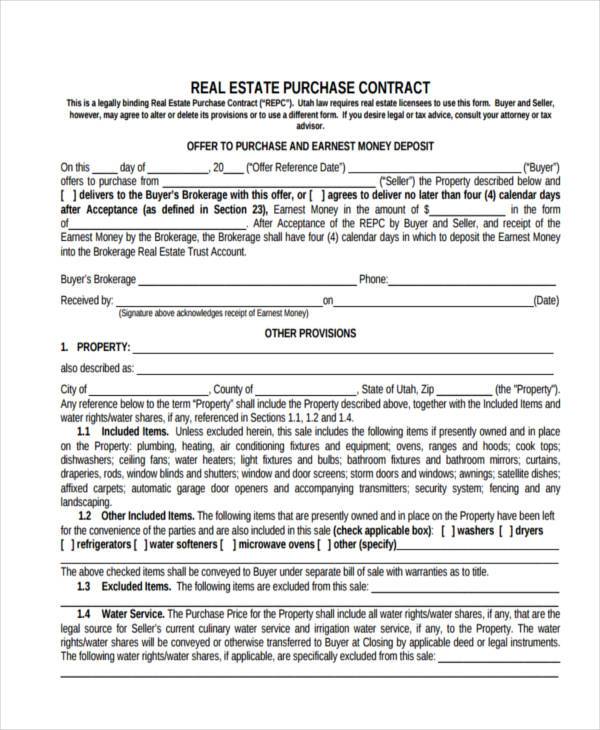 real estate purchase contract form3