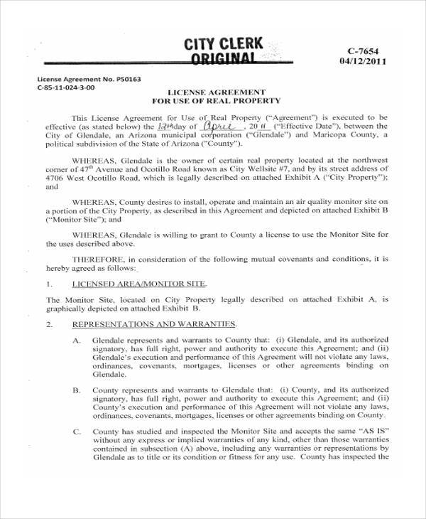 FREE 10+ License Agreement Forms in PDF | MS Word