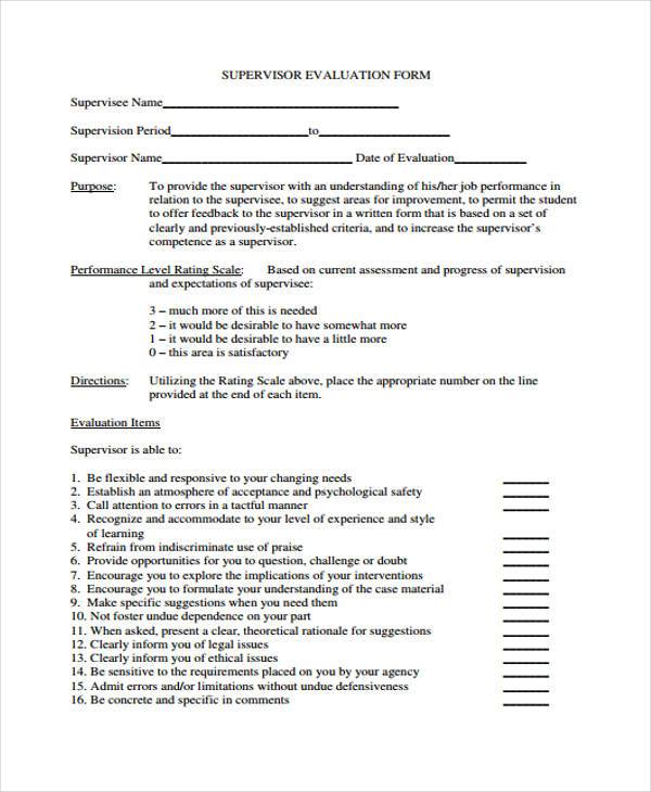 relationship evaluation form sample