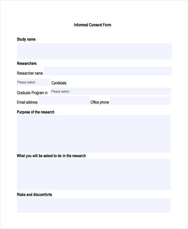 research informed consent form