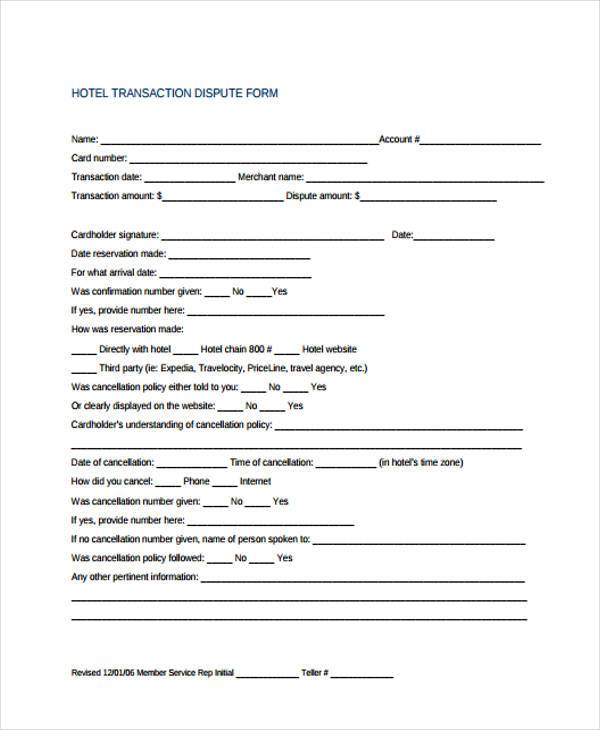 residential accommodation hotel complaint form