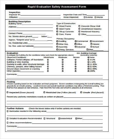 rider safety assessment form