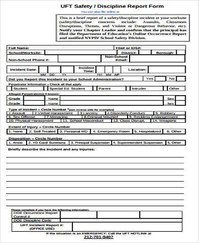 safety report form in pdf