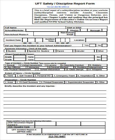 FREE 14+ Safety Report Form Samples, PDF, MS Word, Pages, Google Docs