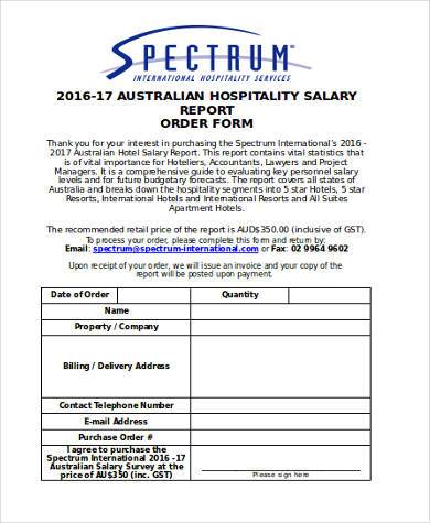 salary survey form in word format