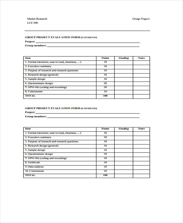 FREE 8+ Marketing Evaluation Forms in PDF MS Word