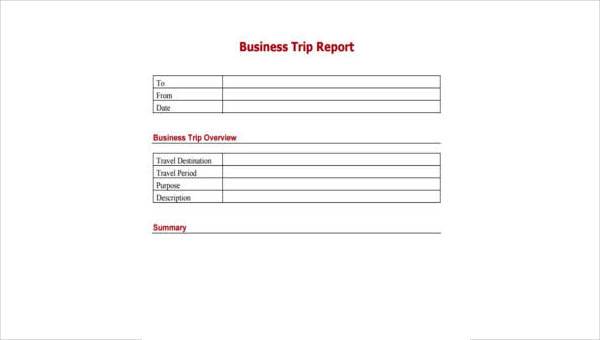 sample business report forms